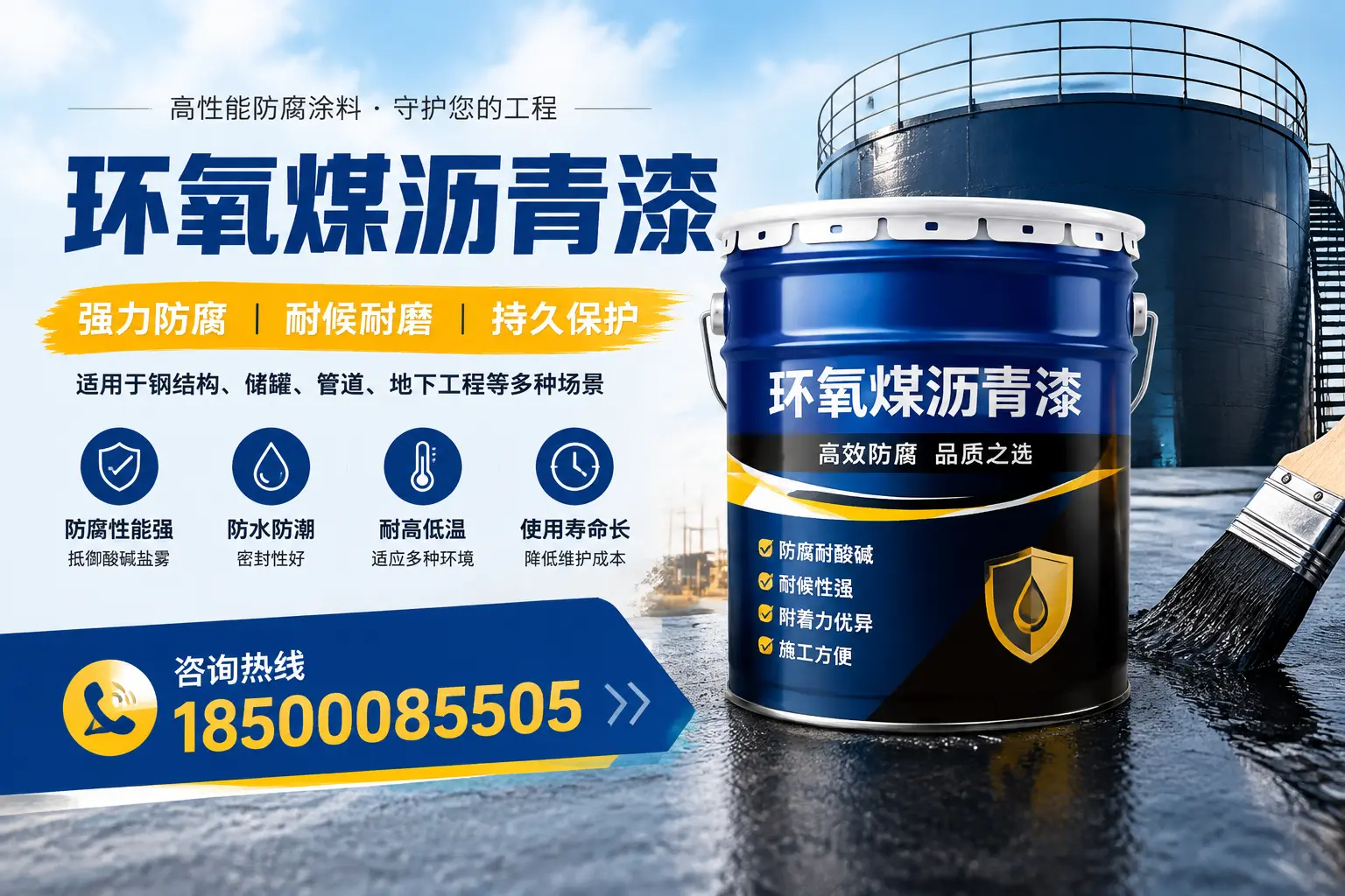 环氧煤沥青漆在工业中的应用,淄博企业的选择